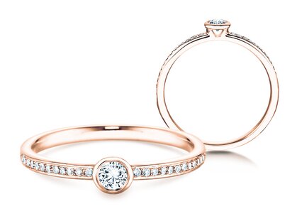 Verlobungsring Eternal Pavé in Roségold
