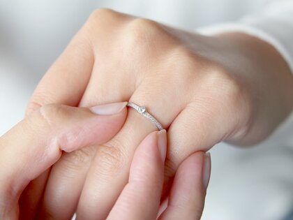 Verlobungsring Eternal Pavé in 14K Weißgold mit Diamanten 0,21ct G/SI