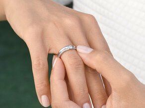 Verlobungsring Eternal Pavé in 18K Weißgold mit Diamanten 0,35ct G/SI