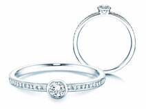 Verlobungsring Eternal Pavé in 14K Weißgold mit Diamanten 0,25ct G/SI