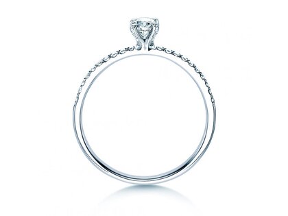 Verlobungsring Grace Petite in 18K Weißgold mit Diamanten 0,43ct G/SI