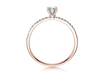 Verlobungsring Grace Petite in 18K Roségold mit Diamanten 0,43ct G/SI