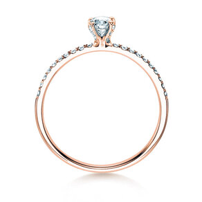 Verlobungsring Grace Petite in 18K Roségold mit Diamanten 0,43ct G/SI