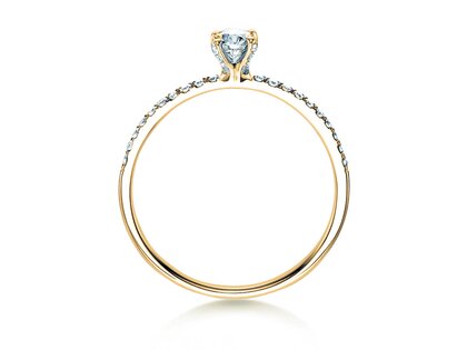 Verlobungsring Grace Petite in 18K Gelbgold mit Diamanten 0,43ct G/SI