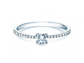 Verlobungsring Grace Petite in 18K Weißgold mit Diamanten 0,43ct G/SI