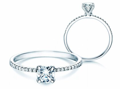Verlobungsring Grace in 18K Weißgold mit Diamanten 0,70ct G/SI