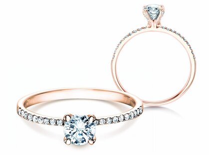 Verlobungsring Grace in 18K Roségold mit Diamanten 0,70ct G/SI