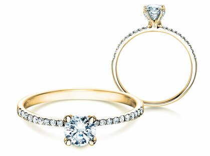 Verlobungsring Grace in 18K Gelbgold mit Diamanten 0,70ct G/SI