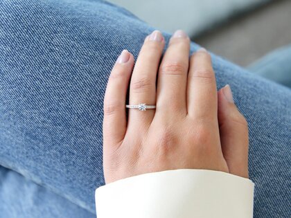 Verlobungsring Modern Pavé in Platin 950/- mit Diamanten 0,25ct G/SI