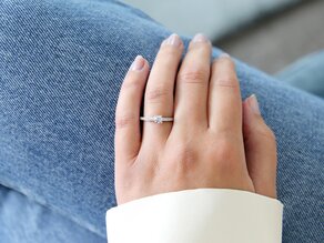 Verlobungsring Modern Pavé in Platin 950/- mit Diamanten 0,25ct G/SI