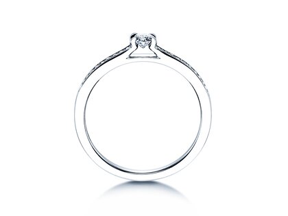 Verlobungsring Modern Pavé in Platin 950/- mit Diamanten 0,25ct G/SI