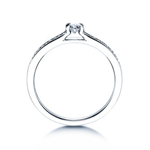Verlobungsring Modern Pavé in Platin 950/- mit Diamanten 0,25ct G/SI