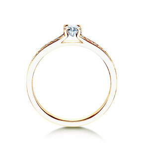 Verlobungsring Modern Pavé in 14K Gelbgold mit Diamanten 0,30ct G/SI