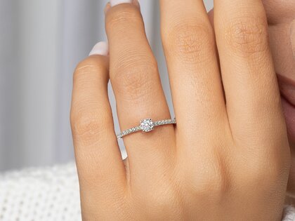 Verlobungsring Pure Diamond in 9K Roségold mit Diamanten 0,49ct G/SI