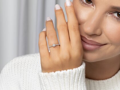 Verlobungsring Pure Diamond in 9K Roségold mit Diamanten 0,49ct G/SI