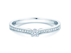 Verlobungsring Surprise Pavé in 14K Weißgold mit Diamanten 0,23ct G/SI