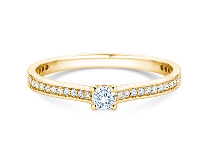 Verlobungsring Surprise Pavé in 9K Gelbgold mit Diamanten 0,33ct G/SI
