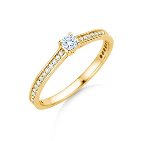 Verlobungsring Surprise Pavé in 9K Gelbgold mit Diamanten 0,33ct G/SI