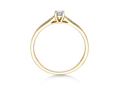 Verlobungsring Surprise Pavé in 9K Gelbgold mit Diamanten 0,33ct G/SI