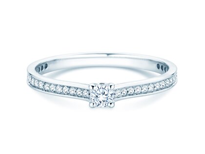 Verlobungsring Surprise Pavé in 9K Weißgold mit Diamanten 0,33ct G/SI