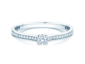 Verlobungsring Surprise Pavé in 9K Weißgold mit Diamanten 0,33ct G/SI