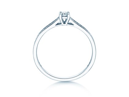 Verlobungsring Surprise Pavé in 9K Weißgold mit Diamanten 0,33ct G/SI