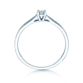 Verlobungsring Surprise Pavé in 9K Weißgold mit Diamanten 0,33ct G/SI