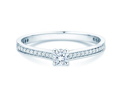 Verlobungsring Surprise Pavé in 9K Weißgold mit Diamanten 0,38ct G/SI