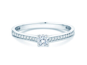 Verlobungsring Surprise Pavé in 9K Weißgold mit Diamanten 0,38ct G/SI