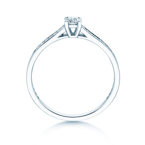 Verlobungsring Surprise Pavé in 9K Weißgold mit Diamanten 0,38ct G/SI
