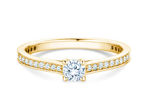 Verlobungsring Surprise Pavé in 9K Gelbgold mit Diamanten 0,49ct G/SI