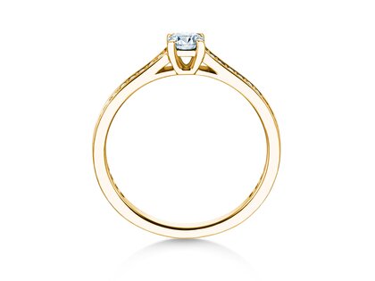 Verlobungsring Surprise Pavé in 9K Gelbgold mit Diamanten 0,49ct G/SI