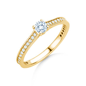 Verlobungsring Surprise Pavé in 9K Gelbgold mit Diamanten 0,49ct G/SI