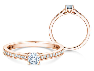Verlobungsring Surprise Pavé in 9K Weißgold mit Diamanten 0,49ct G/SI