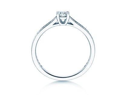 Verlobungsring Surprise Pavé in 9K Weißgold mit Diamanten 0,49ct G/SI