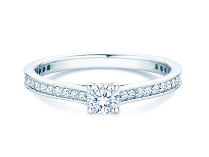 Verlobungsring Surprise Pavé in 9K Weißgold mit Diamanten 0,49ct G/SI