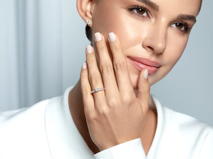 Verlobungsring Surprise Pavé in 9K Weißgold mit Diamanten 0,49ct G/SI