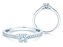 Verlobungsring Surprise Pavé in 14K Weißgold mit Diamanten 0,64ct G/SI