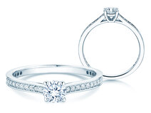 Verlobungsring Surprise Pavé in 14K Weißgold mit Diamanten 0,64ct G/SI