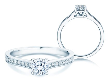 Verlobungsring Surprise Pavé in Platin