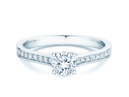 Verlobungsring Surprise Pavé in Platin