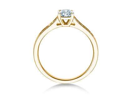 Verlobungsring Surprise Pavé in Gelbgold