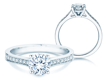 Verlobungsring Surprise Pavé in Platin