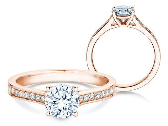 Verlobungsring Surprise Pavé in 9K Weißgold mit Diamanten 1,28ct G/SI