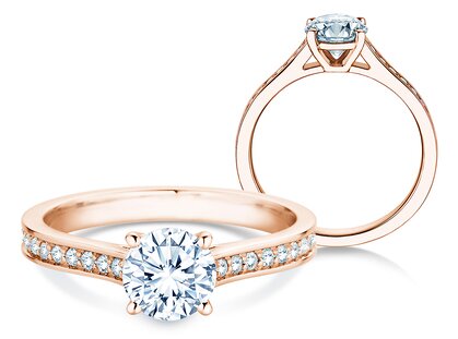 Verlobungsring Surprise Pavé in Roségold