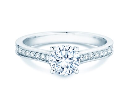 Verlobungsring Surprise Pavé in 9K Weißgold mit Diamanten 1,28ct G/SI