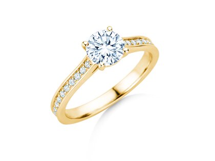 Verlobungsring Surprise Pavé in 9K Gelbgold mit Diamanten 1,28ct G/SI