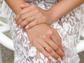 Verlobungsring Classic 4 in 14K Weißgold mit Diamant 0,05ct H/SI