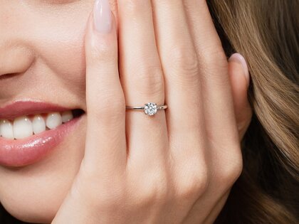 Verlobungsring Classic 4 in 14K Gelbgold mit Diamant 0,50ct G/VS