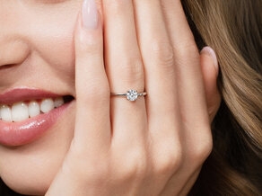 Verlobungsring Classic 4 in 14K Gelbgold mit Diamant 0,50ct G/VS